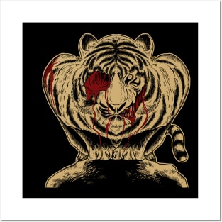 Tiger Wildlife Halloween Animal Rights Jungle Posters and Art